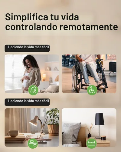Vista 8 de HBN - Enchufe con control remoto inalámbrico con 2 controles de interruptor individuales, enchufes de diseño compacto hasta 100 pies de alcance