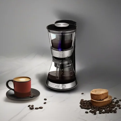 Vista 2 de Cuisinart DCB-10P1 Cafetera automática de café frío con jarra de vidrio de 7 tazas, plata y negro