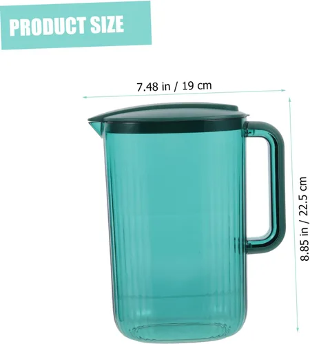 Vista 4 de Hemoton 1 juego de jarra y taza combinada para uso doméstico, juego de tetera y tazas para jugos, bebidas y invitados entretenidos