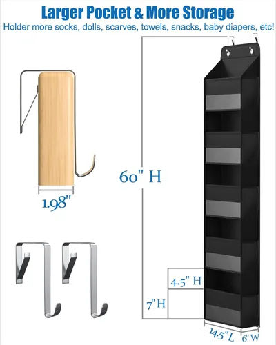 Vista 2 de Organizador de Almacenamiento Sobre la Puerta, Organizador de Baño para RV, Organizador Sobre la Puerta para Almacenamiento y Organización