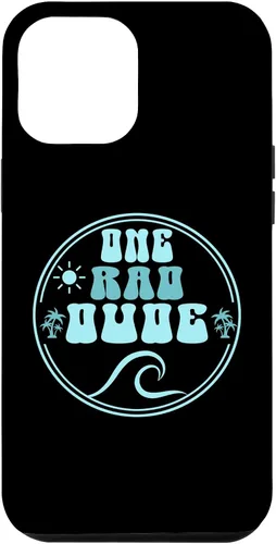 Vista 26 de One Rad Dude 1st Birthday Surf Beach Groovy Case for iPhone 17