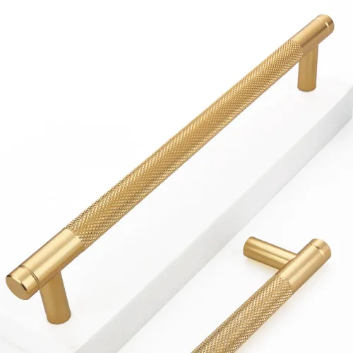 Vista 24 de Paquete de 12 pomos de gabinete de 1 pulgada moleteados negros para cajones y armarios, tiradores de bronce de aluminio (modernos 12, negro)
