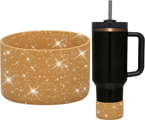 Vista 18 de WUQID Funda protectora de silicona compatible con vasos Stanley Tumbler de 20 a 40 onzas y botella Hydro Flask de 12 a 24 onzas, reduce