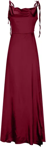 Vista 4 de Vestido de noche sexy sedoso de satén para mujer, elegante, sin mangas, sin espalda, vestido de fiesta, vestido de fiesta de moda con vuelo para boda