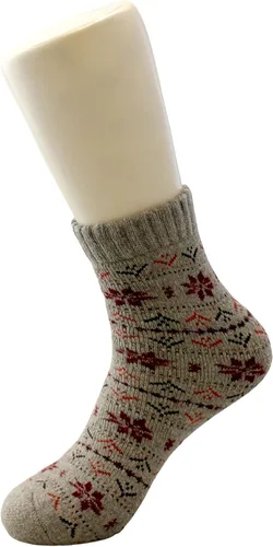 Vista 6 de 4 pares de calcetines de lana de moda para mujer de invierno atlético para senderismo mediados de pantorrilla