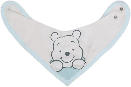 Vista 8 de Disney Winnie The Pooh - Conjunto de body para niño, pantalón deportivo y babero para recién nacidos, azulblanco