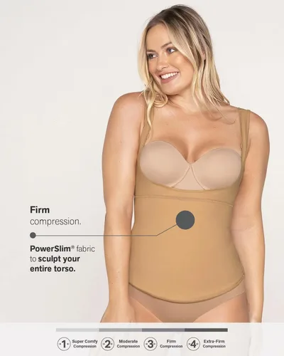 Vista 4 de Leonisa Corrector de postura para mujer faja moldeadora de espalda sin mangas con control de abdomen