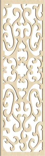 Vista 120 de 9 3/8 pulgadas de ancho x 24 3/8 pulgadas de alto x 1/4 de alto Smithfield paneles de pared de madera con calado, abedul