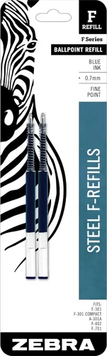 Vista 8 de Zebra Pen Recambios de bolígrafo F para F-301, F-301 Ultra y 301 A, punta fina, 0.7 mm, negro (paquete de 1, 2 unidades en total)