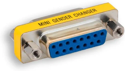 Vista 5 de Cablelera ZAGA1677FF DB15 hembra a DB15 hembra Mini cambiador de género (paquete de 2)