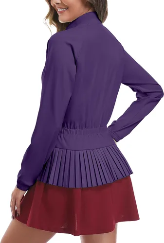 Vista 12 de Little Donkey Andy Chaqueta de golf UPF 50+ con dobladillo plisado para Negro
