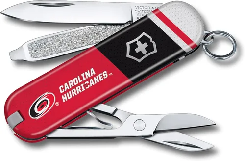Vista 21 de Victorinox Classic SD Swiss Army – Navaja suiza de bolsillo compacta con 7 funciones, fabricada en Suiza, con hoja pequeña, destornillador y llavero