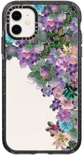 Vista 142 de Funda Impact de CASETiFY para iPhone 11 - Tiempo A Solas de Esther Kim - Negro Claro