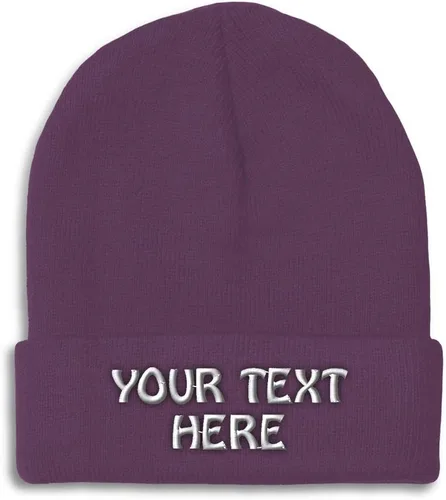 Vista 30 de Gorro de invierno para hombres y mujeres, gorro de acrílico con texto personalizado personalizado