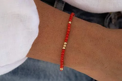 Vista 2 de Joyas Auténtico Coral Italiano Coral Rojo Mar Mediterráneo 0.118 in Coral Rojo Genuino 0.118 in Pulsera de coral rojo con cuentas Coral Natural