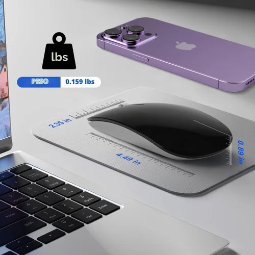 Vista 5 de DC Ratón inalámbrico, 5 en 1 Bluetooth USB C recargable para portátiles, discos y tabletas, compatible con Apple MacBook Pro/Air iPad iMac Sureface