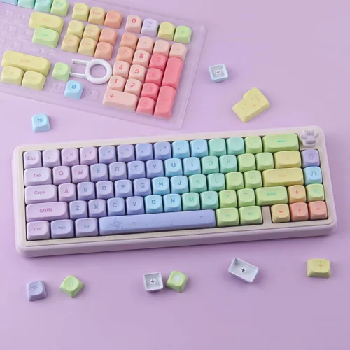 Vista 3 de Hyekit Teclas PBT, bonitas teclas Kawaii para teclados mecánicos Cherry MX 13