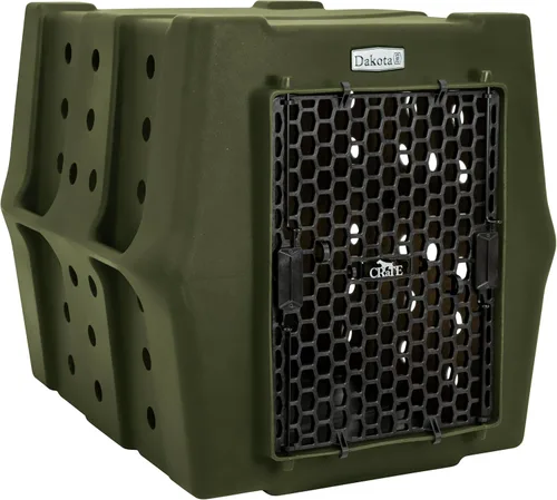 Vista 16 de Dakota 283 Crate - Cajón canino resistente y duradero, perrera económica (oliva, grande)