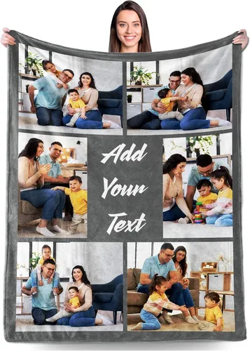 Vista 16 de Regalos personalizados para novio, novia, regalo personalizado para marido y esposa, mantas personalizadas con imágenes, manta de fotos