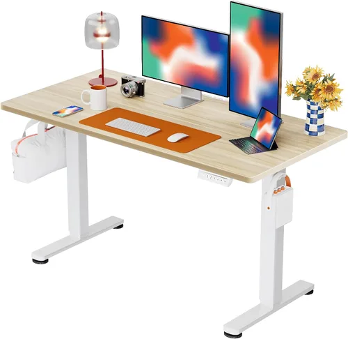 Vista 30 de ErGear - Escritorio eléctrico de pie de altura ajustable, escritorio para estar sentado o de pie de 31.5 x 18.9 pulgadas, escritorio de computadora