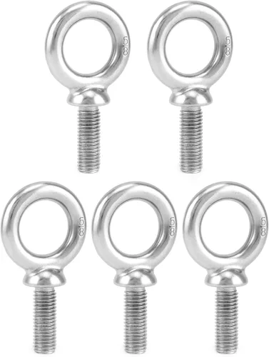 Vista 11 de QWORK Perno de ojo, paquete de 20 pernos de elevación de acero inoxidable de grado marino de 1/2 pulgada -13 x 1-1/2 pulgadas, de grado marino Lote