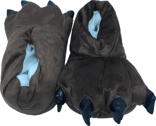 Vista 66 de Zapatos de casa cálidos de felpa con pies de animales para disfraz