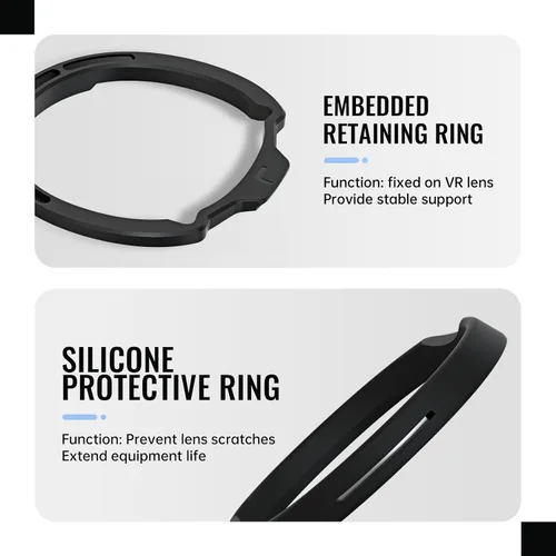 Vista 5 de Hibloks Glasses Spacer for Meta/Oculus Quest 3, Prevent Myopia Glasses and VR Lenses from Scratching Each Other. VR Lens Protection Accessories with