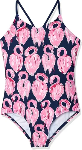 Vista 35 de Kanu Surf Bañador deportivo de una pieza Daisy Beach para niñas Aloha Negro