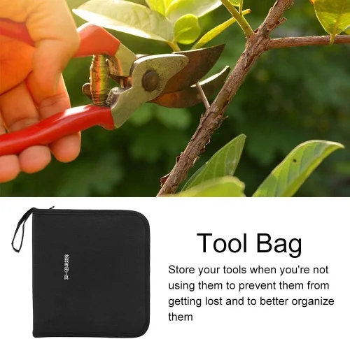 Vista 2 de Bolsa de herramientas de bonsái de jardín portátil Scissor Shear Cutter Bag