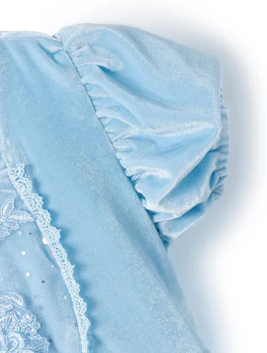 Vista 3 de DOCHEER - Disfraz de princesa para niñas pequeñas, vestido de fiesta de cosplay (2-12 T)