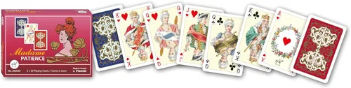 Vista 2 de Piatnik Madame Patience (solitario) 2 mazos de 55 cartas no estándar por