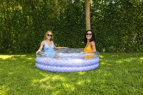 Vista 2 de Colección de juguetes inflables con diseño de sirena de PoolCandy, flotadores de piscina, pelotas de playa, piscinas para tomar el sol, balsas