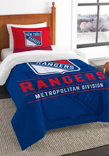 Vista 7 de Juego de edredón y funda de almohada para cama individual o matrimonial/queen, con licencia oficial de la NHL