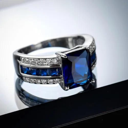 Vista 2 de Anillo de promesa de plata de ley 925 con topacio rosa