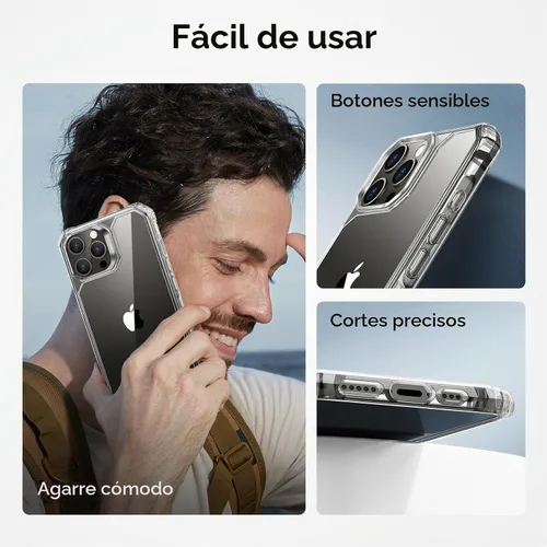 Vista 7 de ESR for iPhone 15 Pro Case, Shock-Absorbing Corners, Clear Protección contra caídas de grado militar, esquinas de protección de aire a prueba