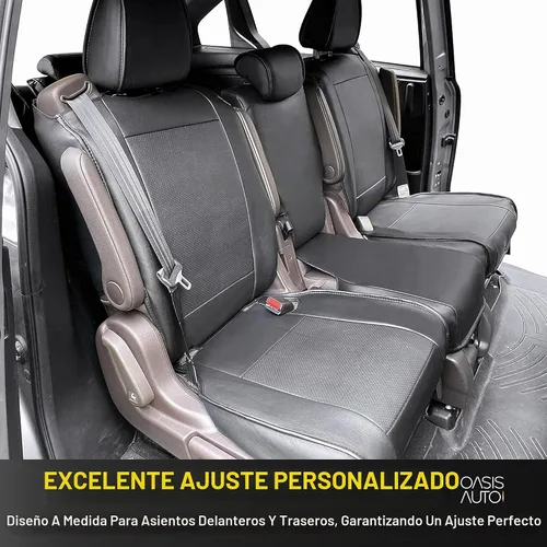 Vista 4 de OASIS AUTO 2011-2017 Odyssey Funda de Asiento Personalizada de Cuero/Cuero Sintético Compatible con Honda Odyssey 2011 2012 2013 2014 2015 2016 2017