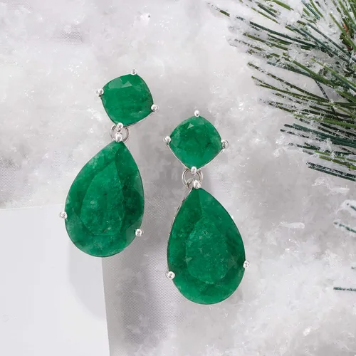 Vista 6 de Ross-Simons Precious Gemstone Drop Earrings in Sterling Silver