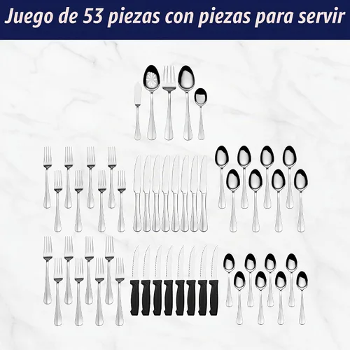 Vista 2 de Juego de cubiertos de acero inoxidable Pfaltzgraff Everyday, 20 piezas, Plateado