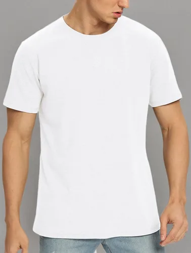 Vista 27 de NITAGUT Camiseta clásica de algodón para hombre con cuello redondo