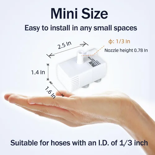 Vista 7 de Bomba de sumidero pequeña automática con sensor de agua, elevación de 8 pies, 70 GPH 115 V/230 V, mini bomba de condensado con interruptor