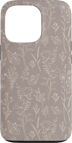 Vista 10 de Butterfly Meadow - Carcasa para iPhone 16, diseño botánico de flores silvestres