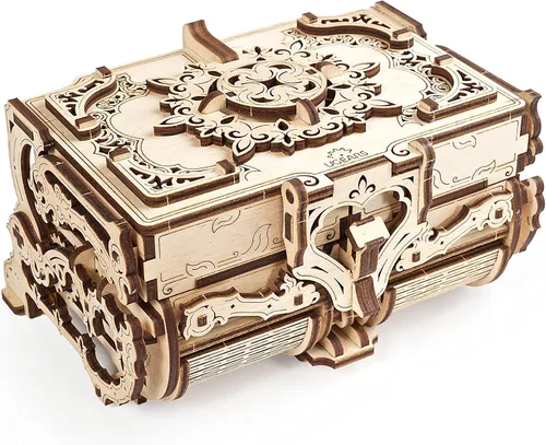 Vista 2 de UGEARS Rompecabezas de madera 3D de caja antigua para adultos - Kits
