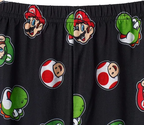 Vista 8 de Pijamas Super Mario para niños Juego de 4 piezas de ropa de dormir para niños, camisas de dormir y pantalones de pijama para niños grandes