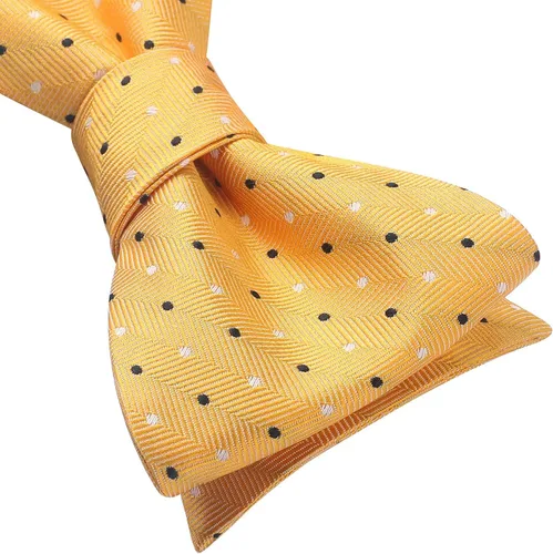 Vista 137 de HISDERN Pajaritas para hombre, diseño de lunares, corbatín y bolsillo cuadrado, clásico, esmoquin de negocios, boda, pajaritas, pañuelo