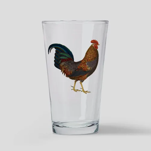 Vista 4 de CafePress Vaso de pinta de pollo, 16 oz. Vaso para beber