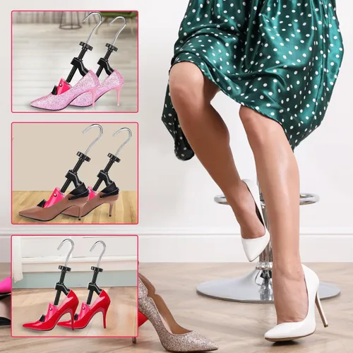 Vista 7 de UHIAGREE Ensanchador de zapatos para mujeres y hombres, árbol de botas de zapatos ajustable de 4 vías, con bolsa de transporte y cuerno de zapatos