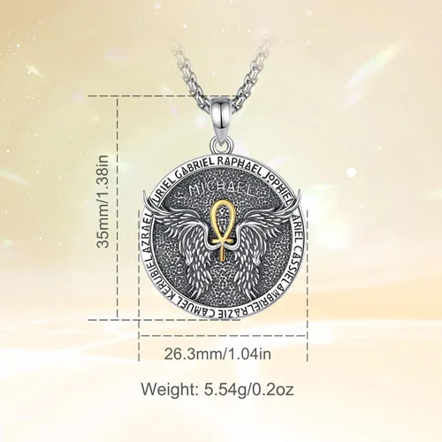 Vista 30 de Vito Collar de plata de ley 925 para mujeres y hombres, San Benito, crucifijo, Caravaca, San Cristóbal, San Judas, medalla patronal, amuleto