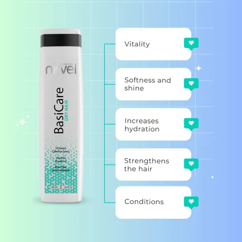 Vista 2 de Nirvel Champú para cabello seco BasiCare