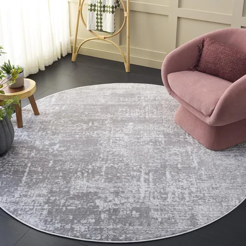 Vista 61 de SAFAVIEH Amelia Collection ALA700A - Alfombra decorativa de 2'2" x 4', diseño moderno abstracto, color marfil y azul, no desprende pelusa y de fácil