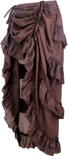 Vista 2 de Charmian Steampunk - Falda gótica con estilo de tecnología anacrónica steampunk para mujer, asimétrica, ciberpunk